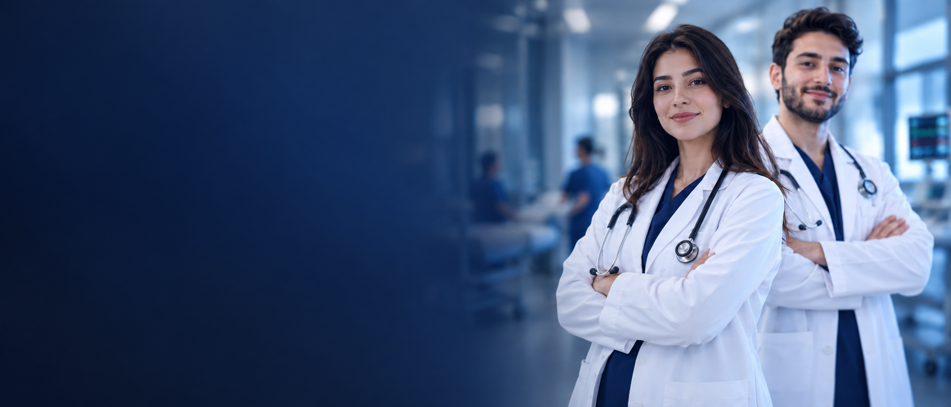 Doctors in a modern hospital representing MCCQE preparation for international medical graduates